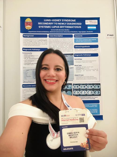 Emma Mendoza especilista en Medicina Interna UNAH poster Austria Lupus 1