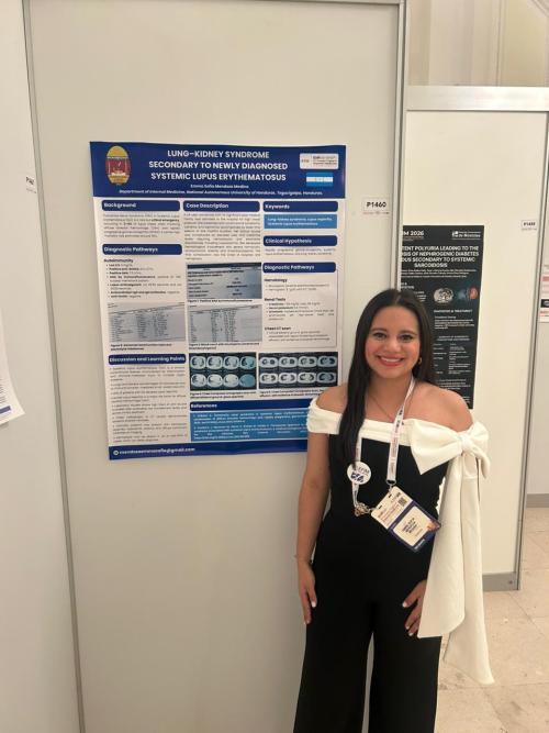 Emma Mendoza especilista en Medicina Interna UNAH poster Austria Lupus 2