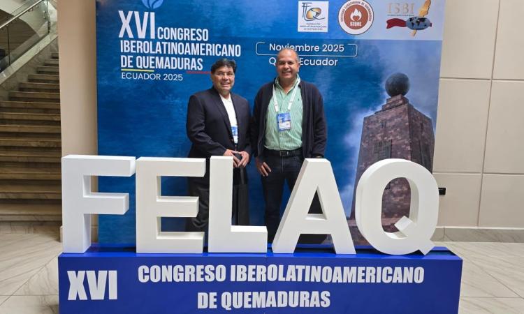 Química y Farmacia participa en el XVI Congreso Ibero latinoamericano de Quemaduras el cual se desarrolla en Quito, Ecuador.