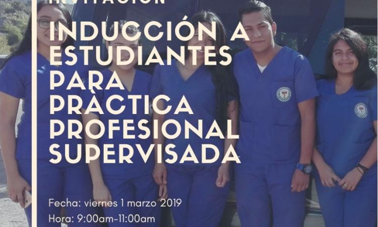 Invitación: Inducción a estudiantes para Práctica Profesional Supervisada