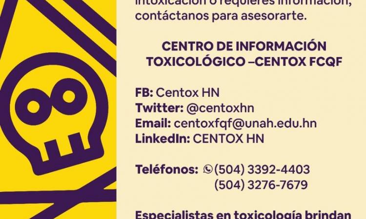 CENTOX, pone a disposición a la comunidad universitaria  público en general sus líneas telefónicas para la atención de intoxicaciones. 