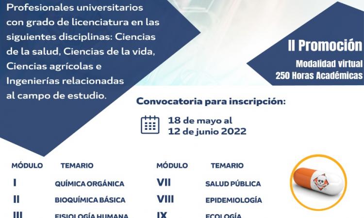 El CENTOX oferta II Promoción Diplomado en Toxicología.