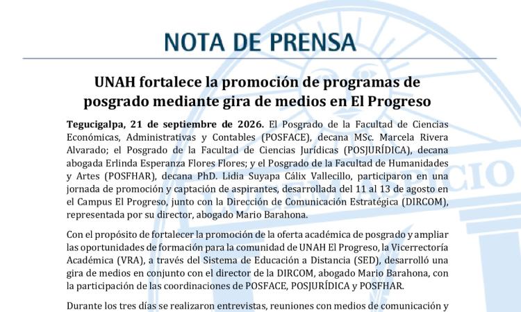 Nota de Prensa