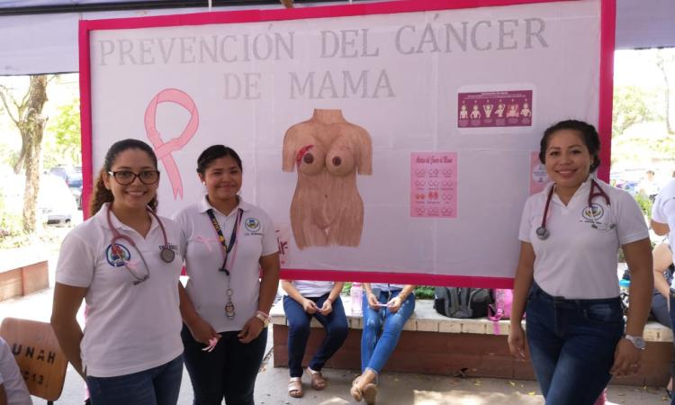 Exitosa feria de prevención del cáncer de mama en UNAH-VS