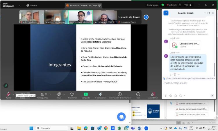DVUS participa en reunión regional del SICAUS para fortalecer la vinculación universitaria en Centroamérica y el Caribe